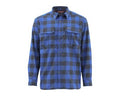 Simms Coldweather Shirt - Rich Blue Buffalo Plaid