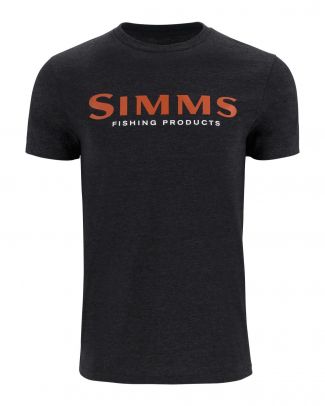 Simms Logo T-Shirt Dark Gunmetal Heather 