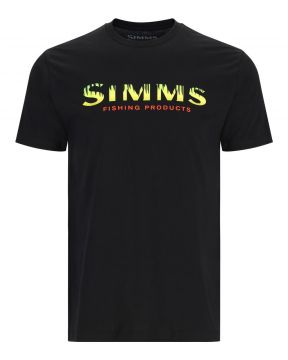 Simms Logo T-Shirt Black - Neon